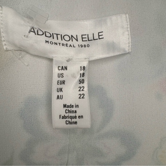 Addition Elle Responsible, Floral Asymmetrical Wrap Midi Dress Size 18 NWOT - Picture 12 of 16